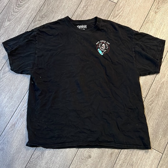 Spencer’s Skeleton distressed oversized comfy graphic skeleton skateboard tee - Picture 2 of 3